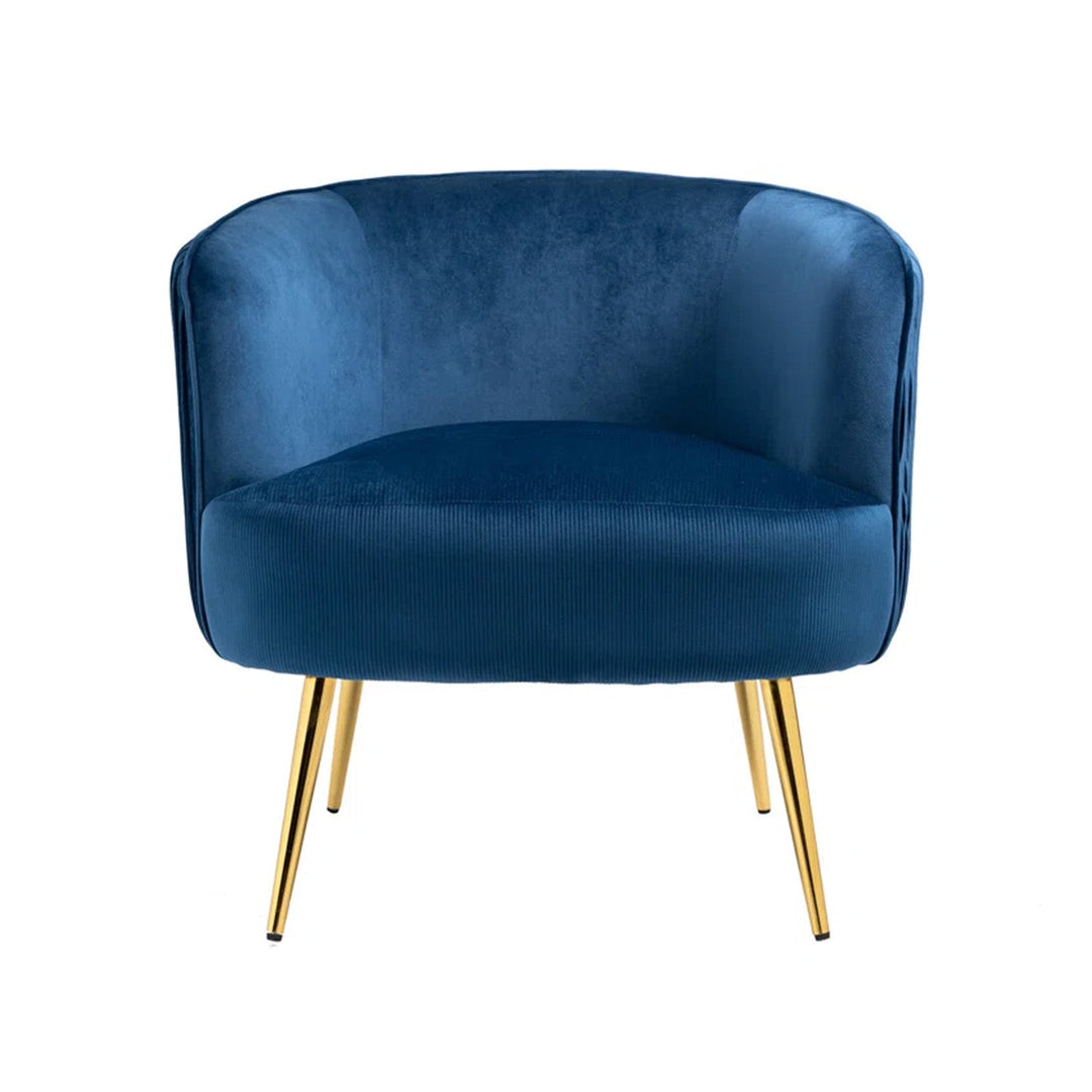 Vasilii Tufted Velvet Accent Chair Blue