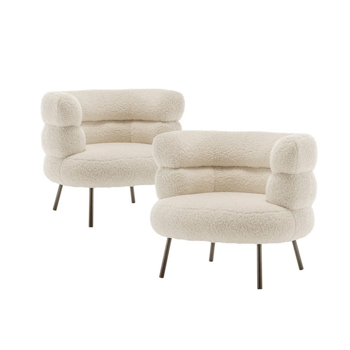 Vikentiy Exquisite Boucle Accent Chair Design Beige - One Chair