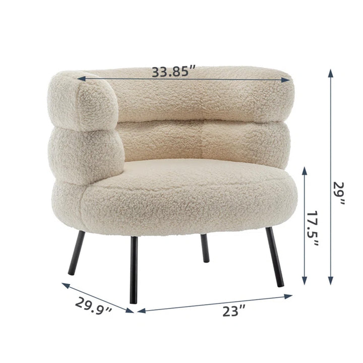 Vikentiy Exquisite Boucle Accent Chair Design Beige - One Chair