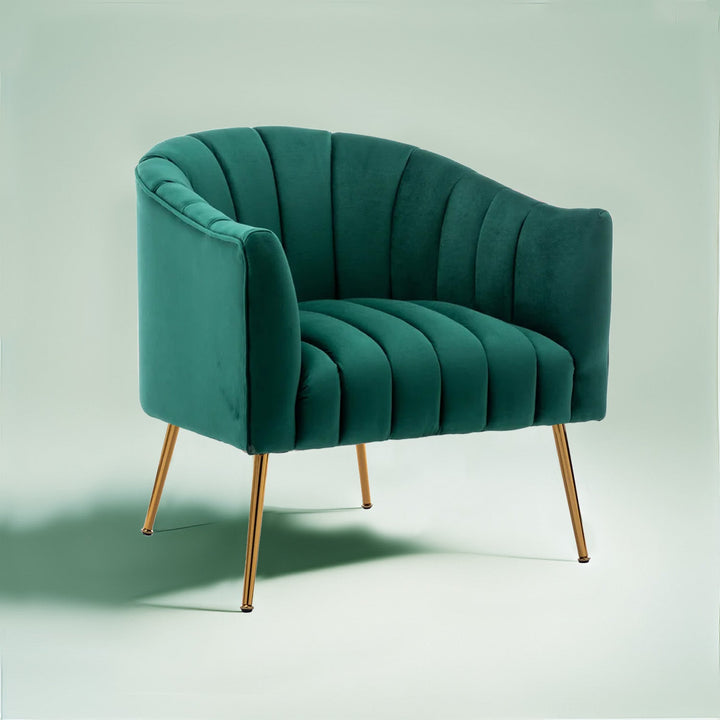 Vissarion Gilded Lounge Armchair Elegance Velvet Green