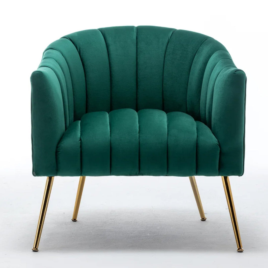 Vissarion Gilded Lounge Armchair Elegance Velvet Green