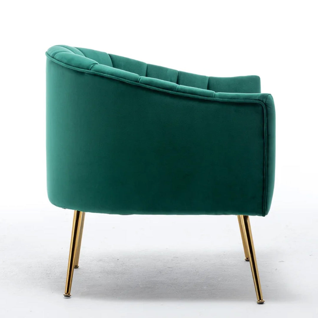 Vissarion Gilded Lounge Armchair Elegance Velvet Green