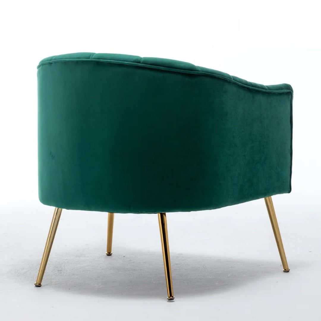 Vissarion Gilded Lounge Armchair Elegance Velvet Green