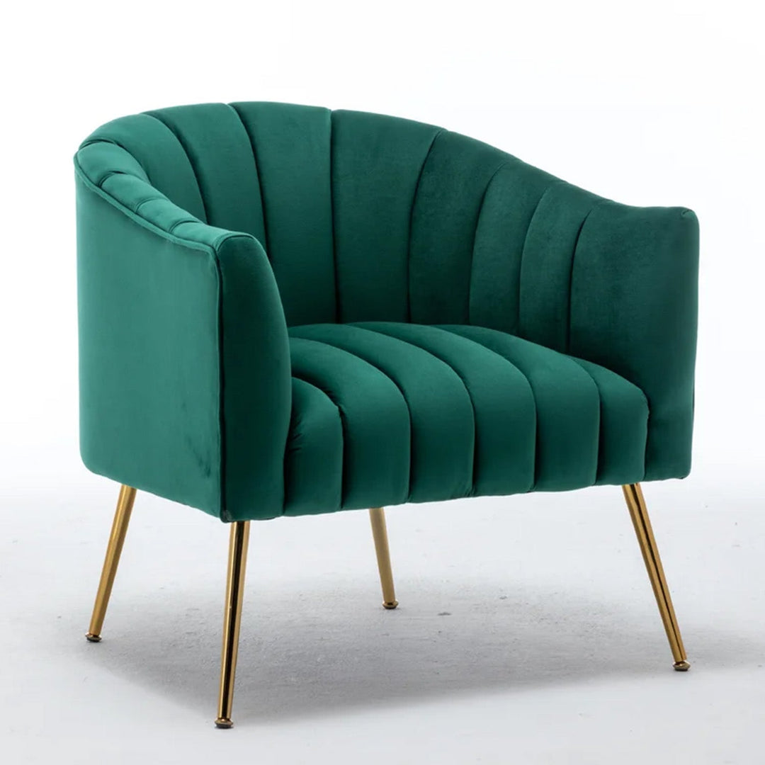 Vissarion Gilded Lounge Armchair Elegance Velvet Green