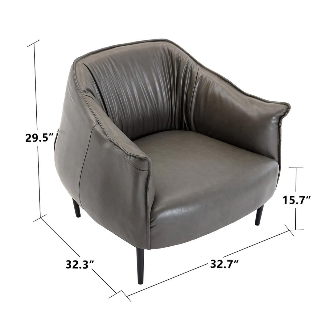 Noyabrina Tufted Bergère Chair Grey