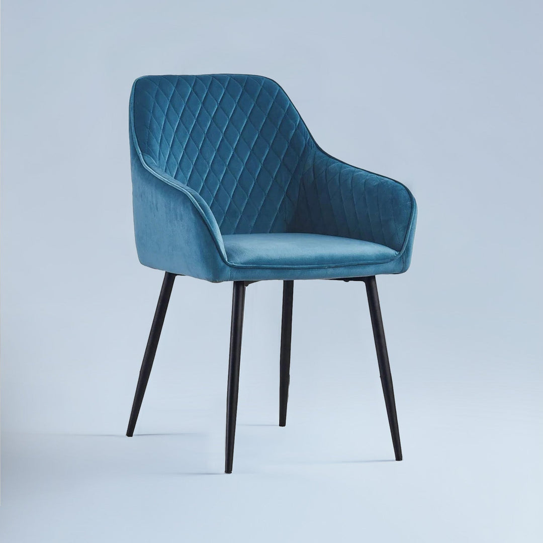 Agafia Velvet Dining Chair Blue