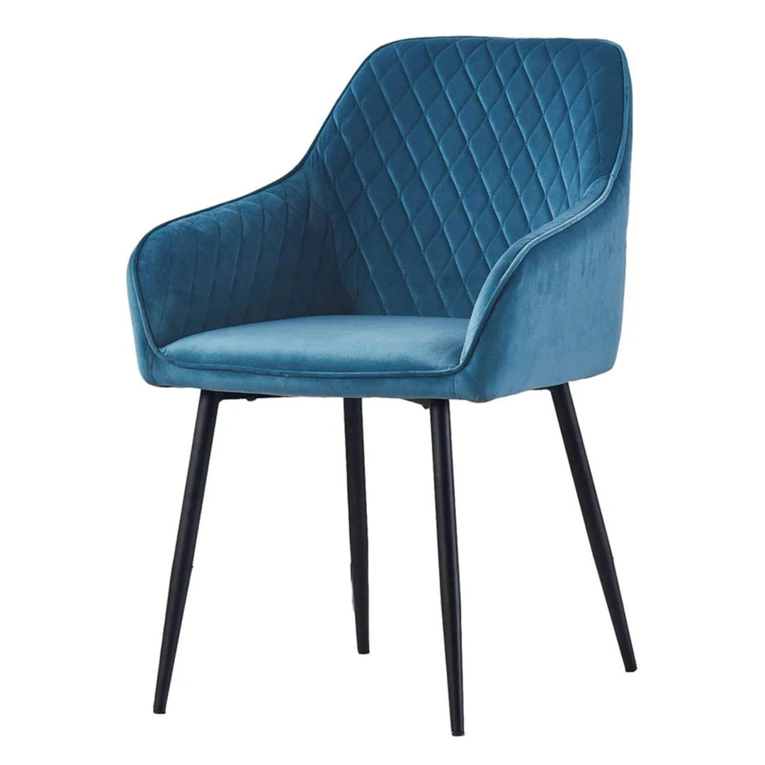 Agafia Velvet Dining Chair Blue