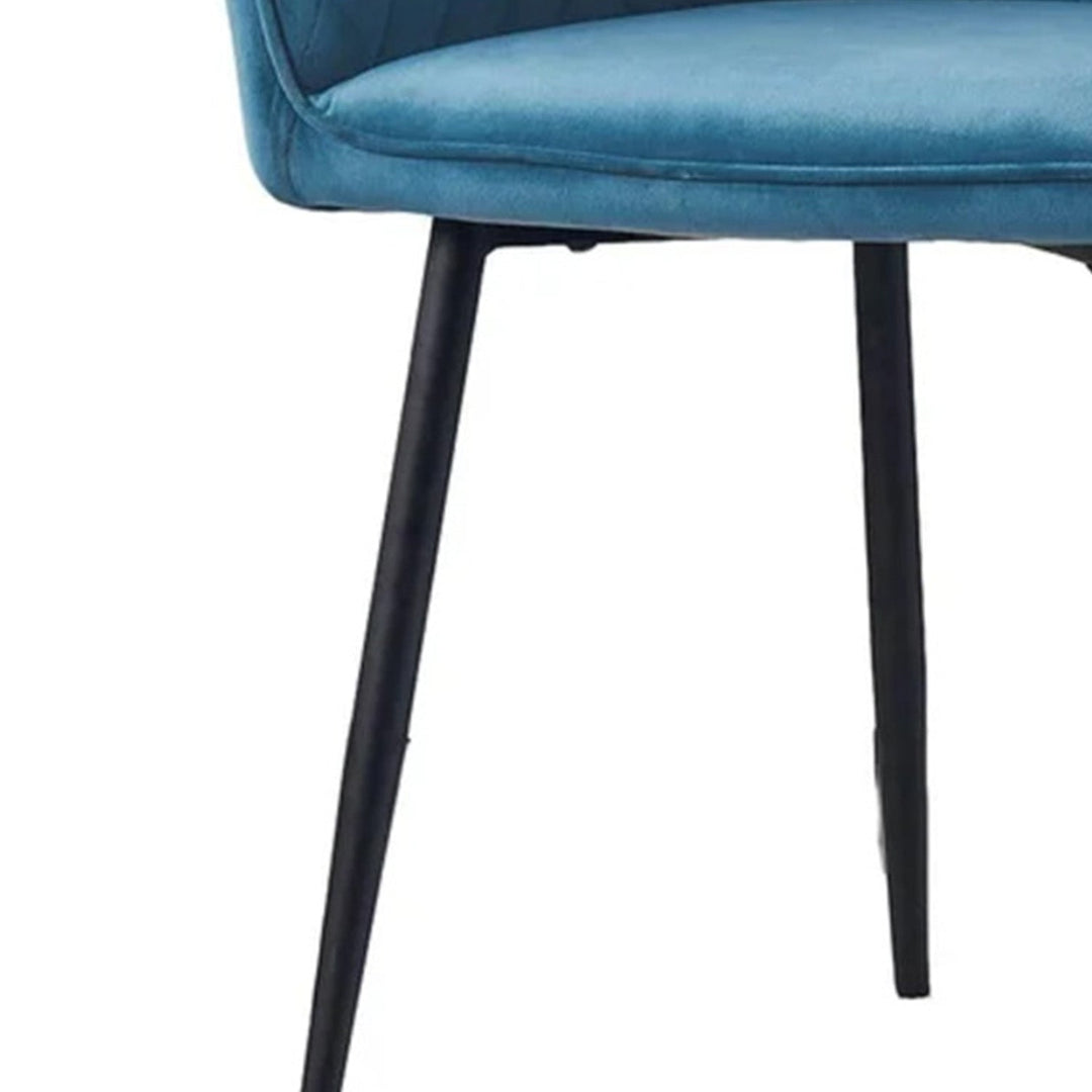 Agafia Velvet Dining Chair Blue