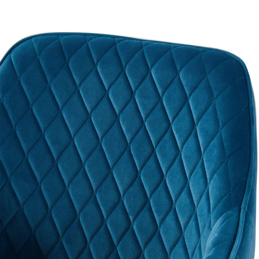 Agafia Velvet Dining Chair Blue