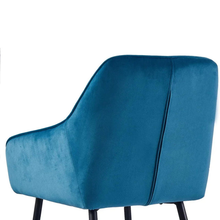 Agafia Velvet Dining Chair Blue