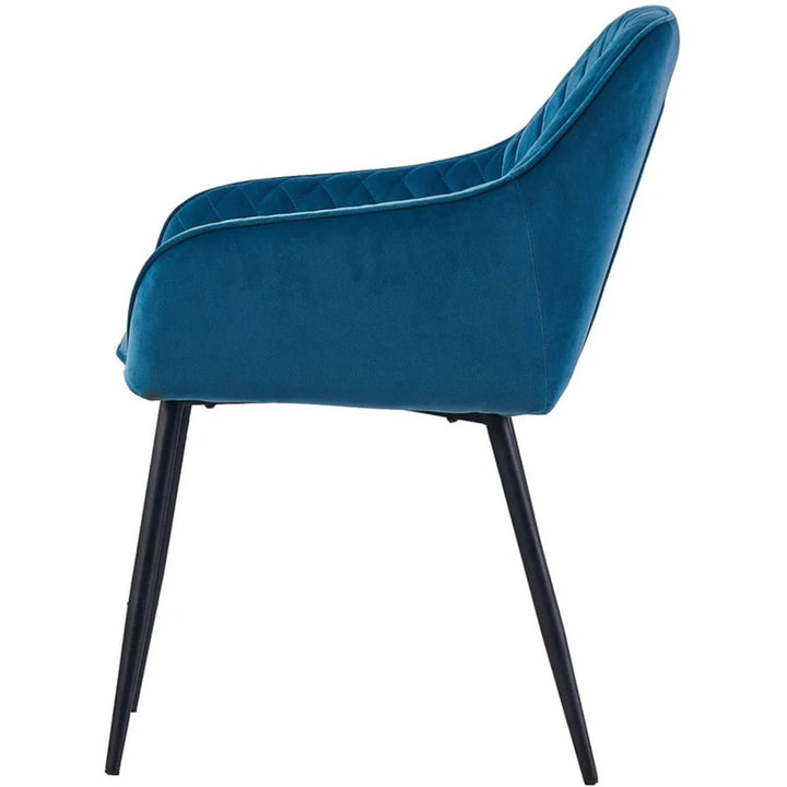 Agafia Velvet Dining Chair Blue