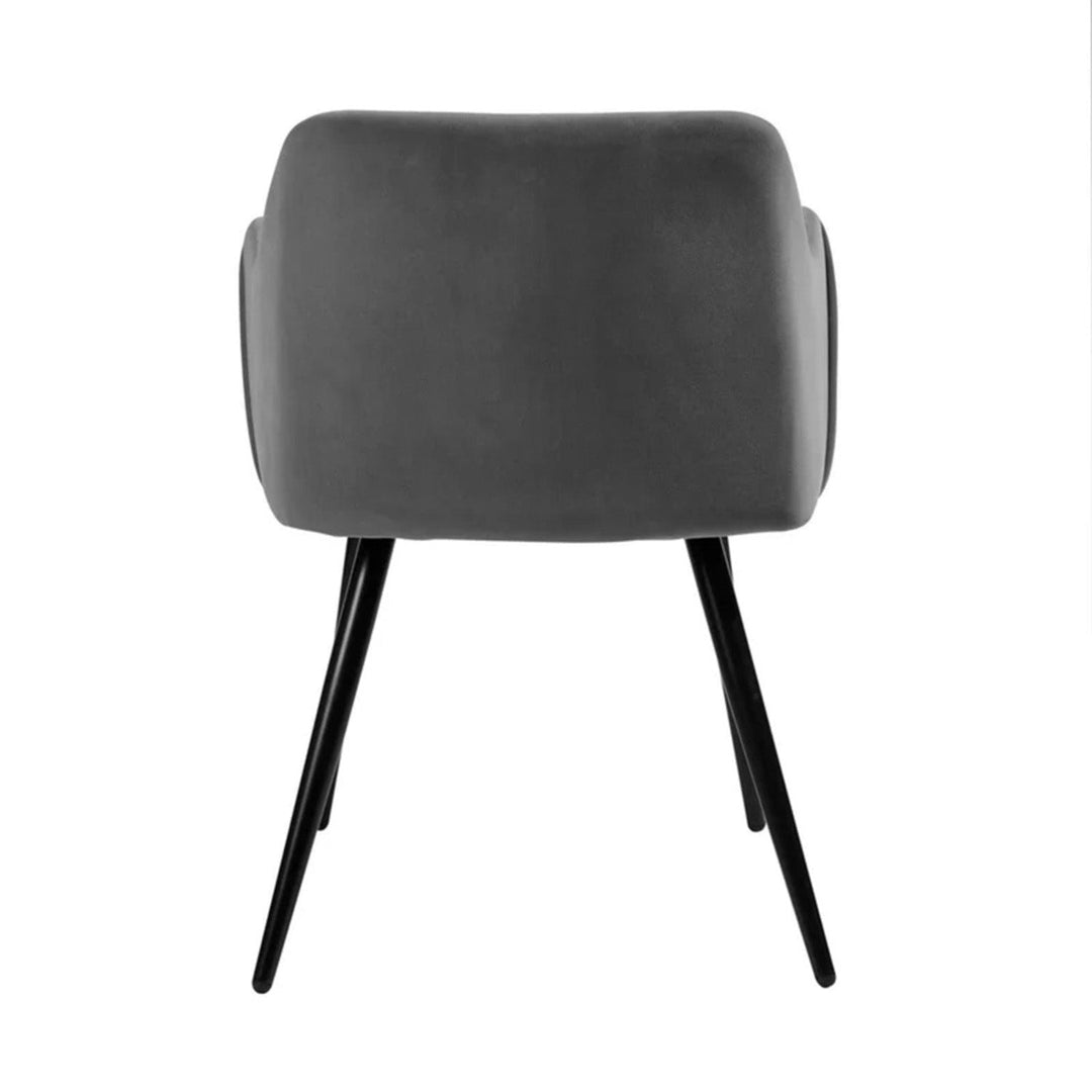 Sophisticated Velvet Dining Designer Chair Grey