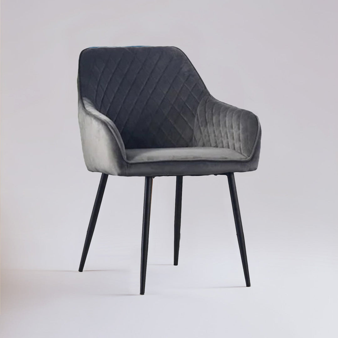 Opulent Velvet Dining Chair Grey