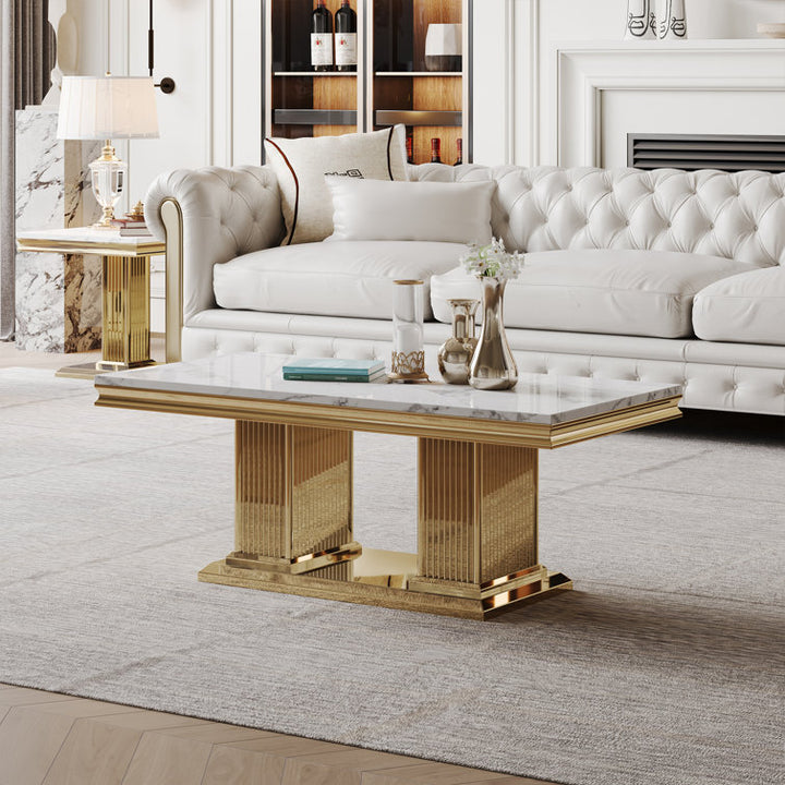 Malti Stainless Steel Coffee Table for Living Room