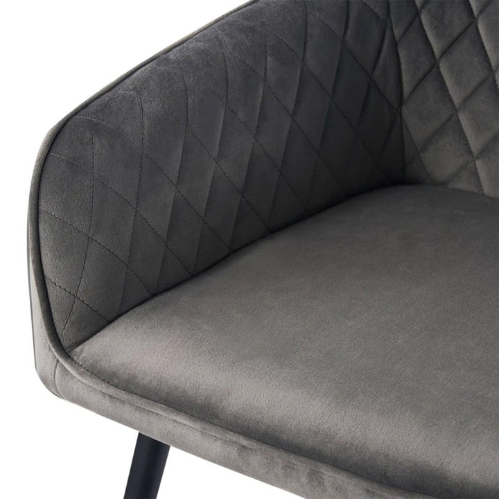 Opulent Velvet Dining Chair Grey