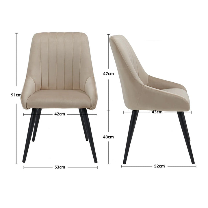 Velvet Dining Chair: Luxury Upgrade Beige