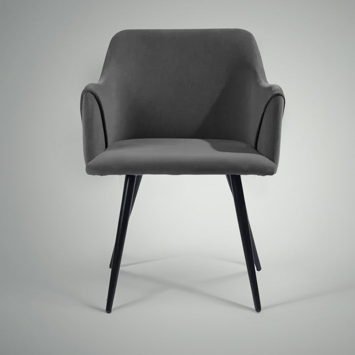 Sophisticated Velvet Dining Designer Chair Grey