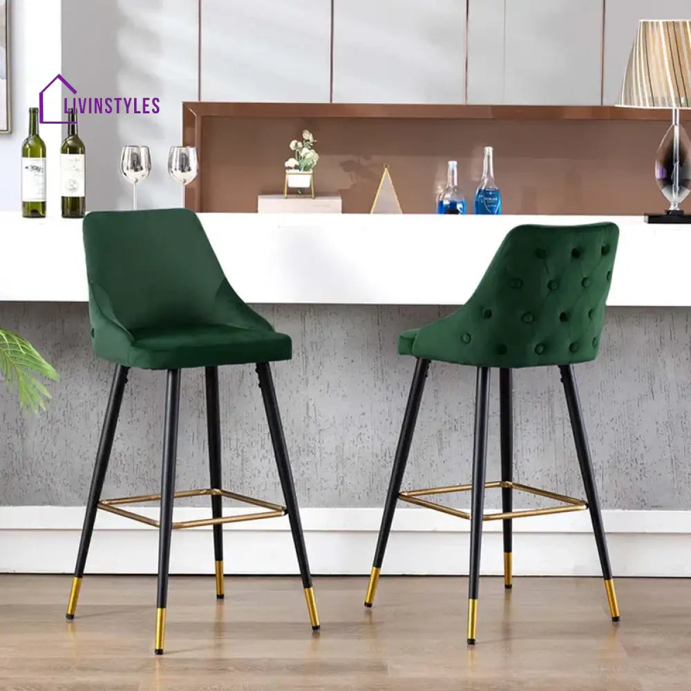 Green Color Davan Bar Stool