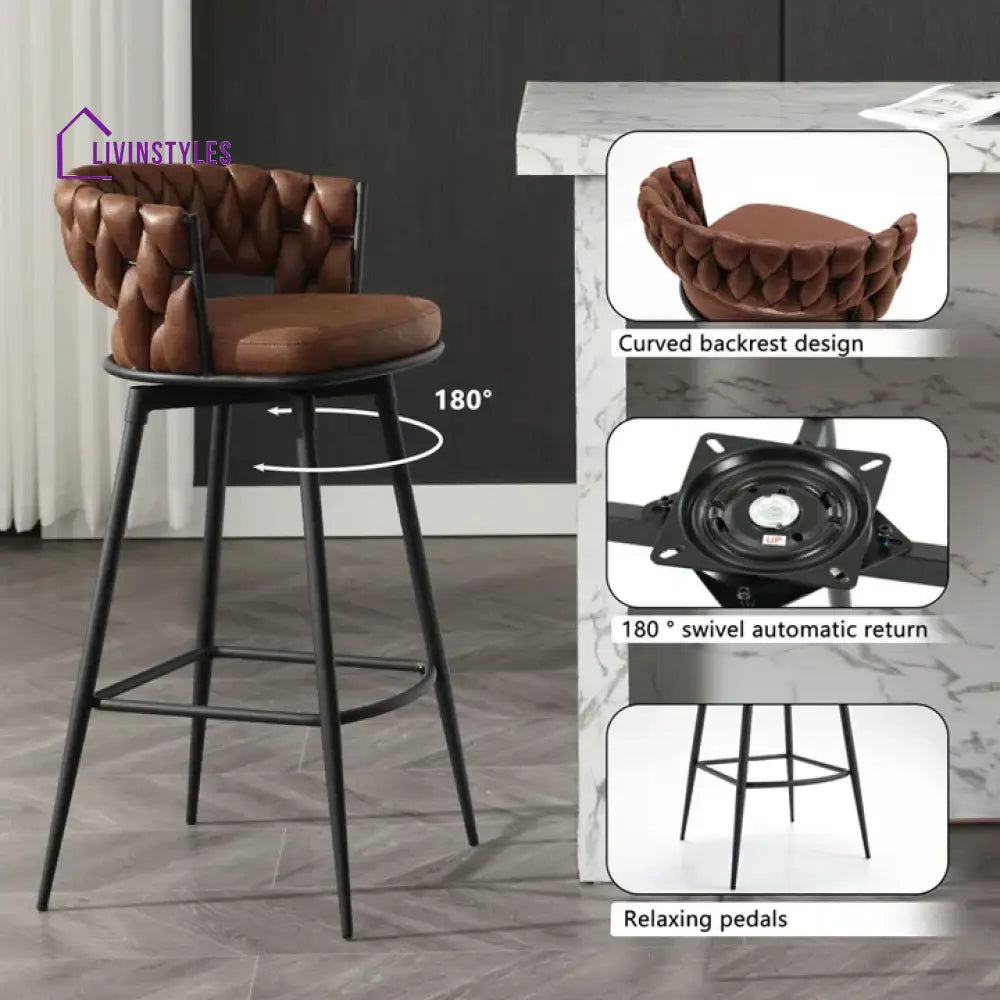 Aarav Brown Presley Bar Stool