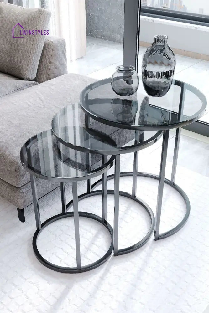 Aarav Side Table For Living Room - Set Of 3