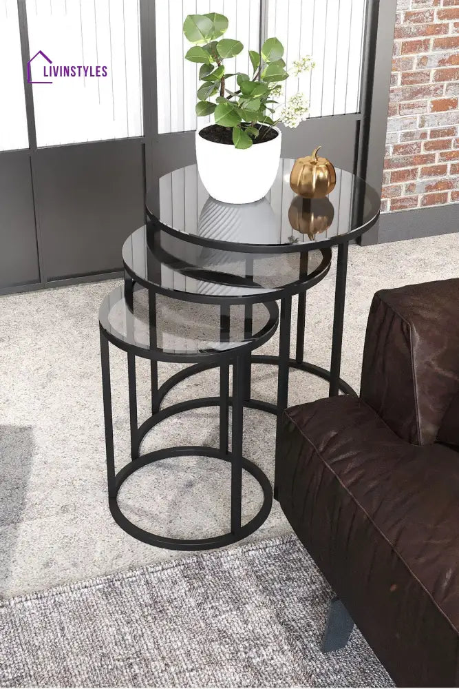 Aarav Side Table For Living Room - Set Of 3