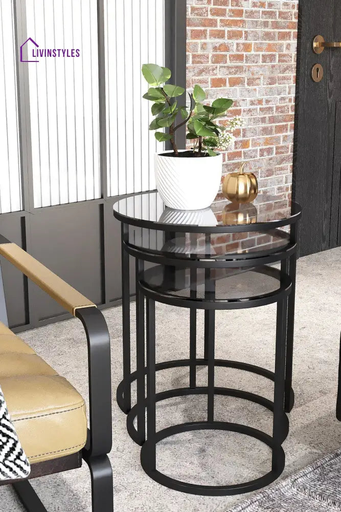 Aarav Side Table For Living Room - Set Of 3