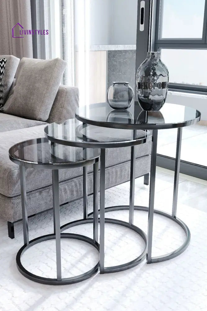 Aarav Side Table For Living Room - Set Of 3