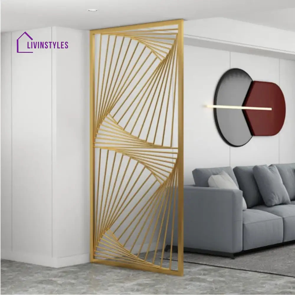 Aarav Stainless Steel Golden Colour Room Partition