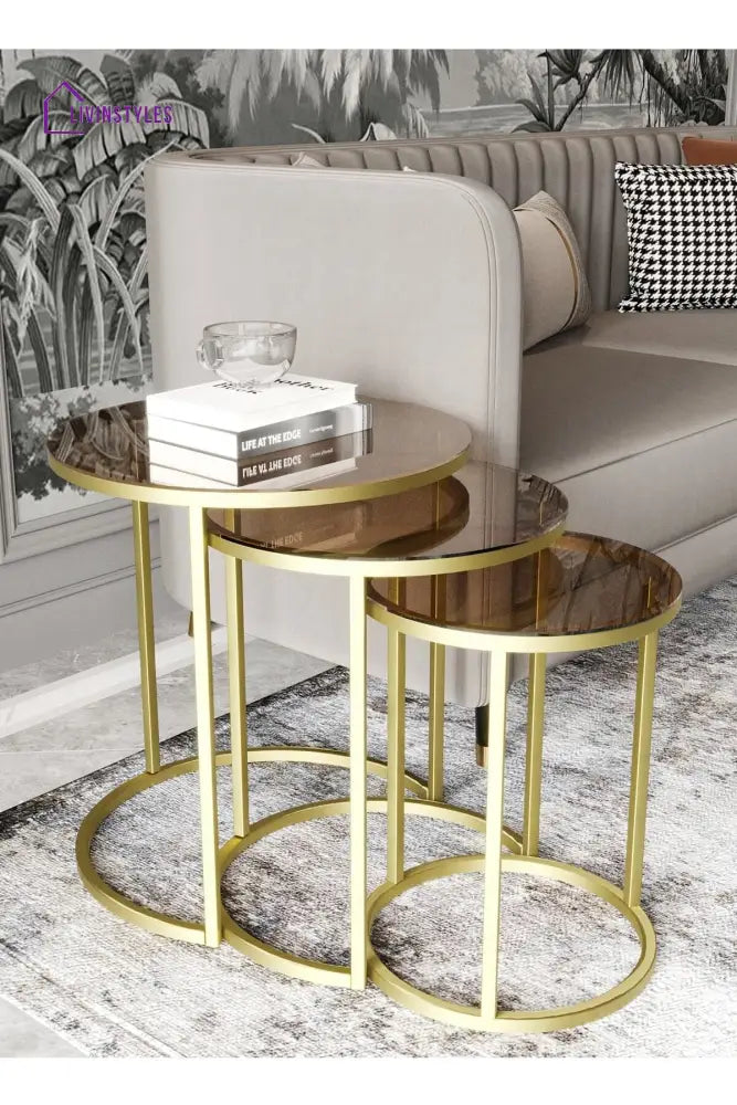 Abhay Side Table For Living Room - Set Of 3