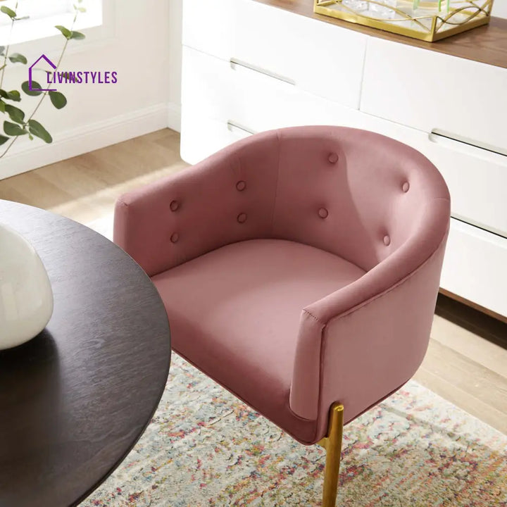 Abhinav Living Room Chair - Pink