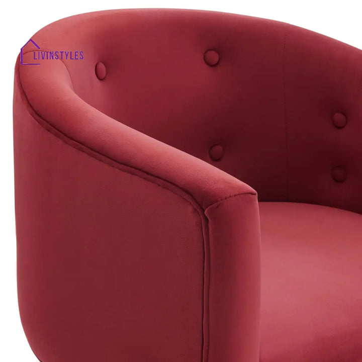 Abhinav Living Room Chair - Red