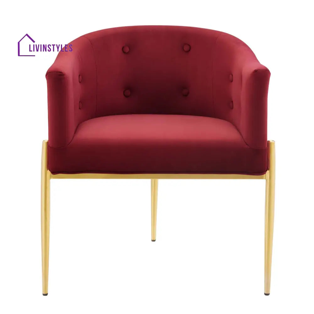 Abhinav Living Room Chair - Red