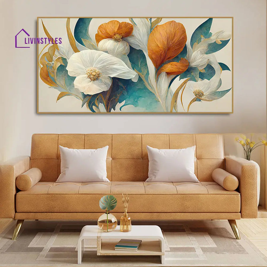 Abstract Colorful Spring Flower Texture Art Canvas Wall Painting