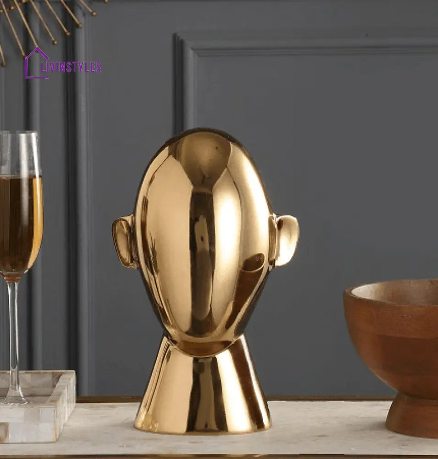 Abstract Head Decorative Gold