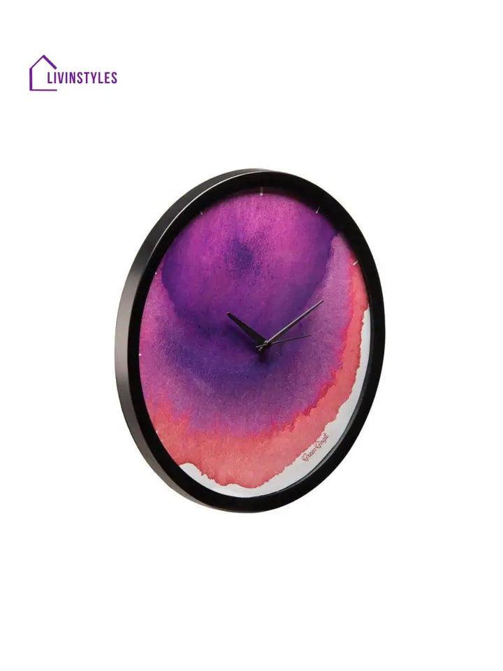 Abstract Watercolors Multicolor Wall Clock