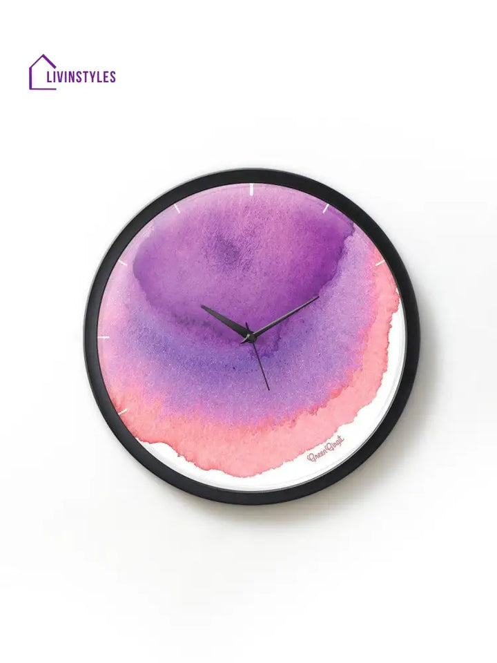 Abstract Watercolors Multicolor Wall Clock