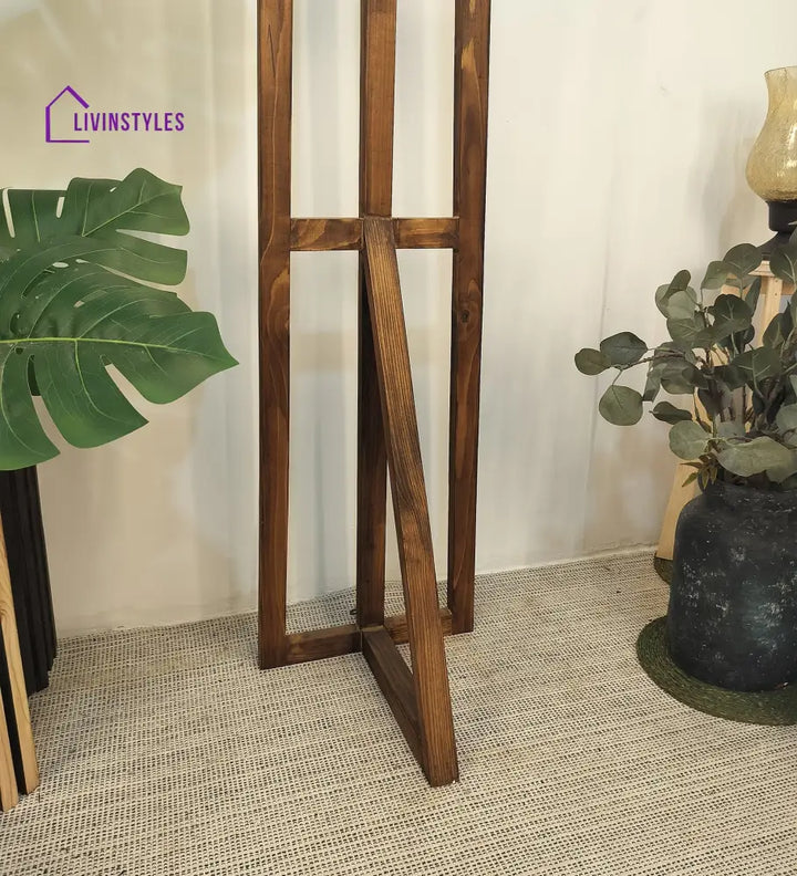 Achille Wooden Floor Lamp With Brown Base And Jute Fabric Lampshade Lamps