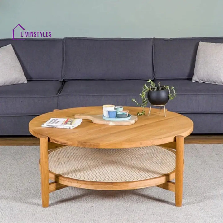 Aditi Solid Wood Rounded Coffee Table