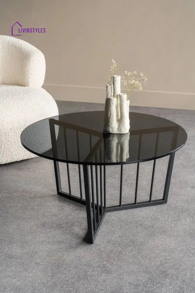 Aditi Striped Elegance Coffee Table Designer Tables