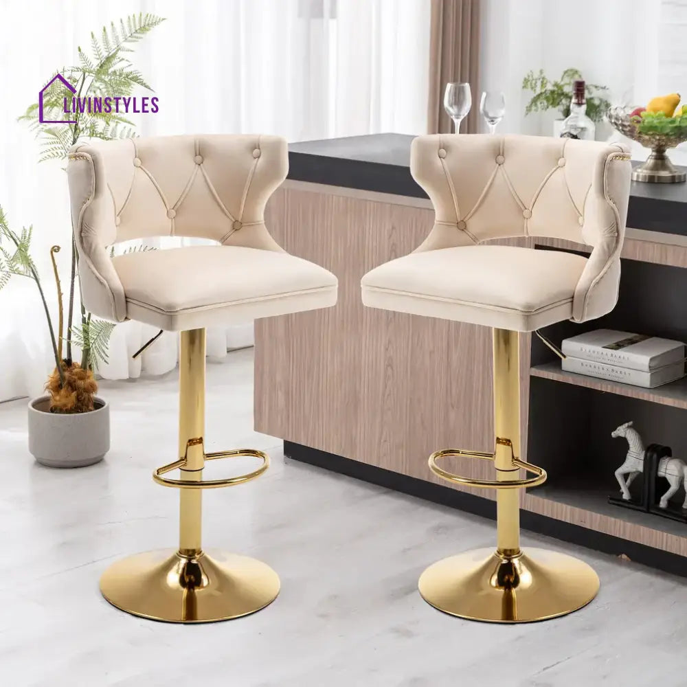 Aditya Beige Verona Bar Stool