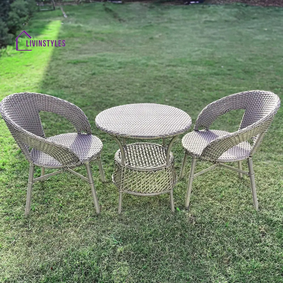 Adrista 2 Seater Wicker & Iron Outdoor Set