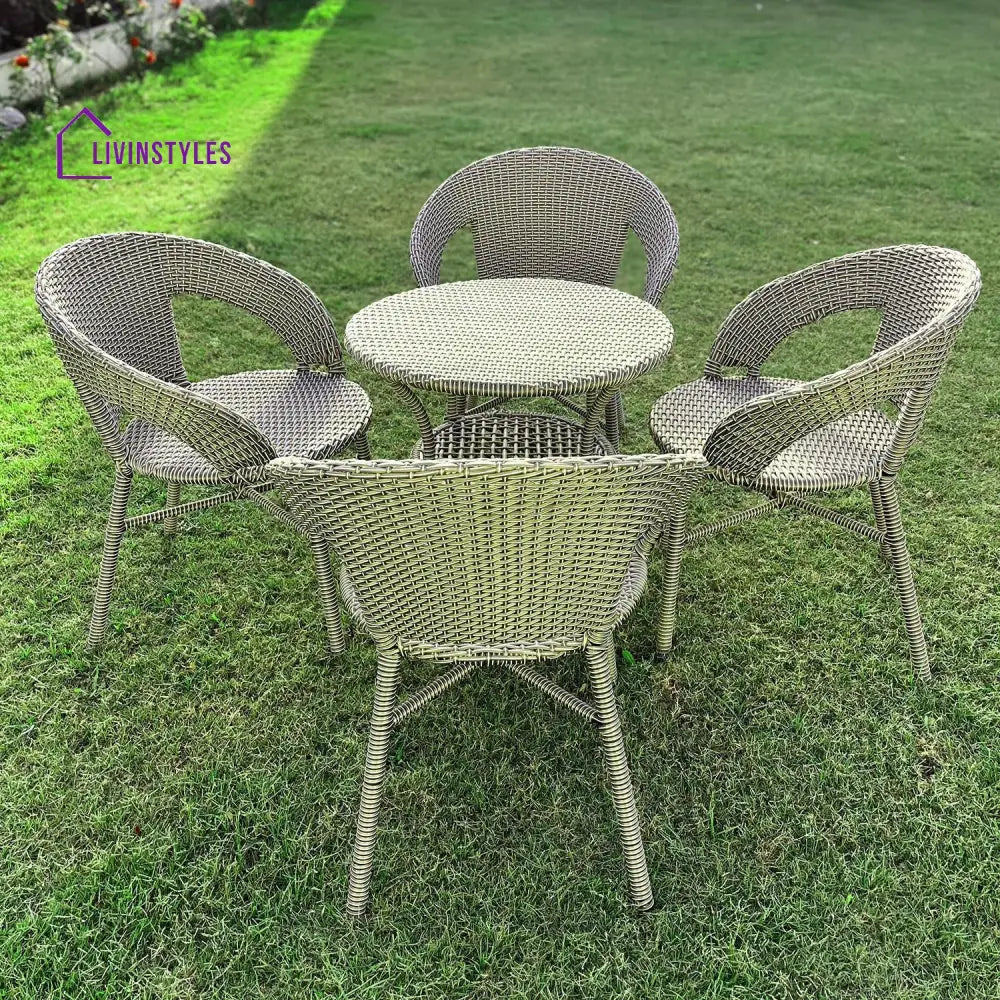 Adrista 4 Seater Wicker & Iron Outdoor Set