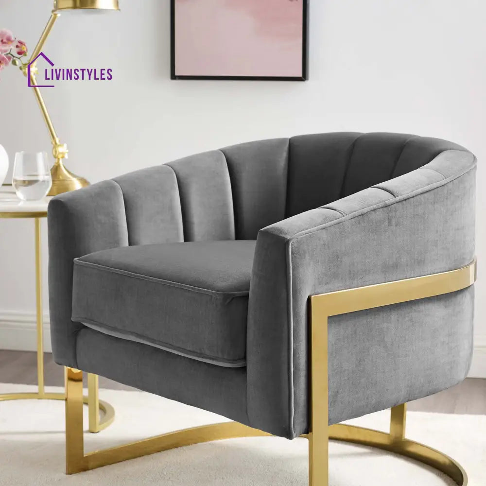 Aishwarya Living Room Chair - Grey