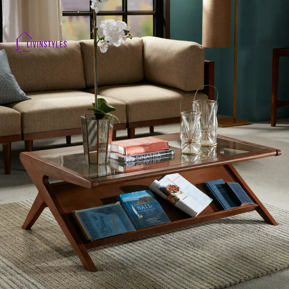 Akash Solid Wood Coffee Table For Living Room