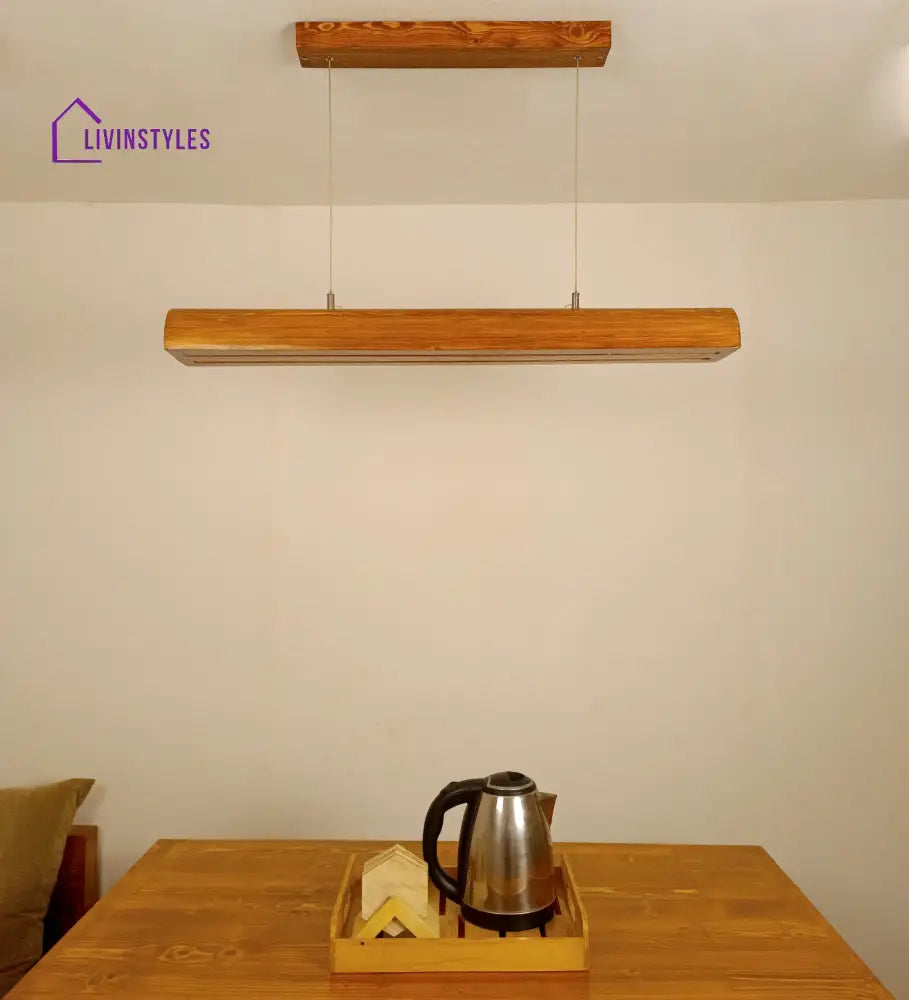 Alba 36 Brown Wooden Led Hanging Lamp Lamps