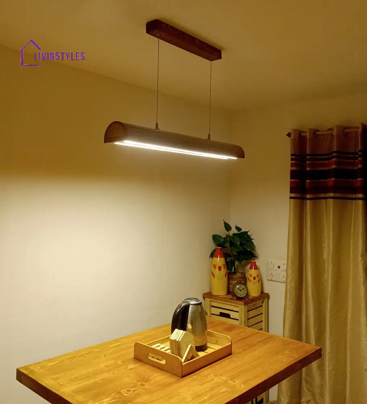 Alba 36 Brown Wooden Led Hanging Lamp Lamps