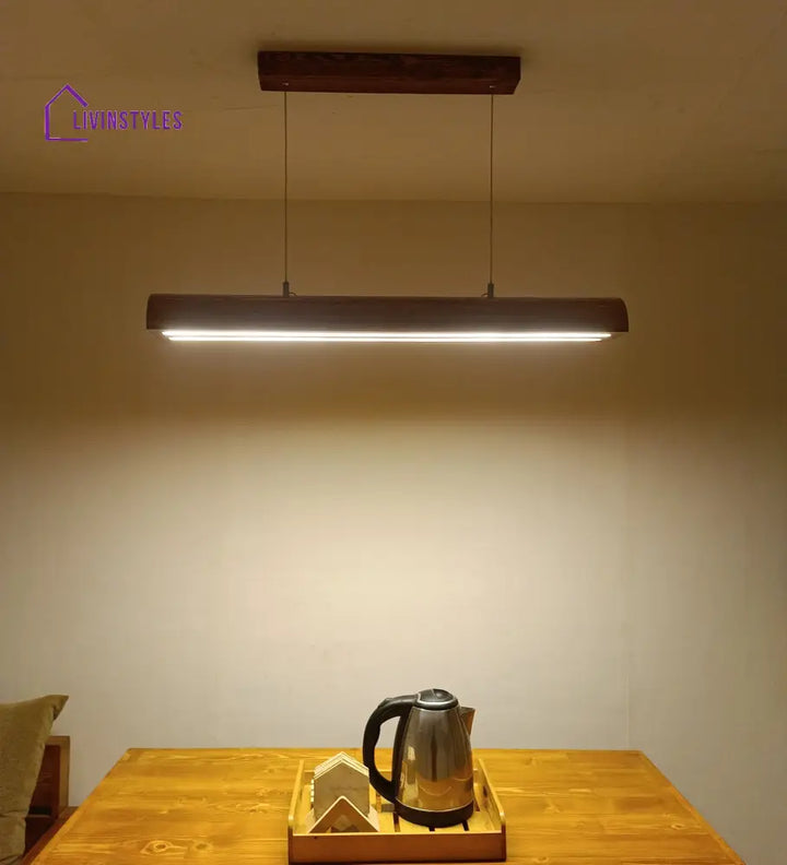 Alba 36 Brown Wooden Led Hanging Lamp Lamps