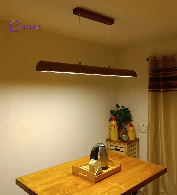 Alba 48 Brown Wooden Led Hanging Lamp Lamps