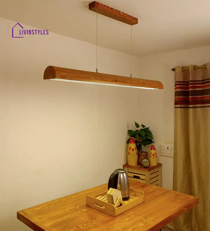 Alba 48 Brown Wooden Led Hanging Lamp Lamps