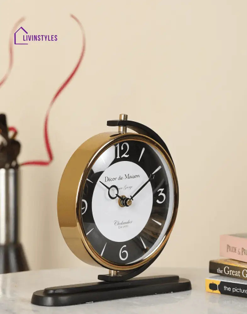 Aleksi Table Clock Black